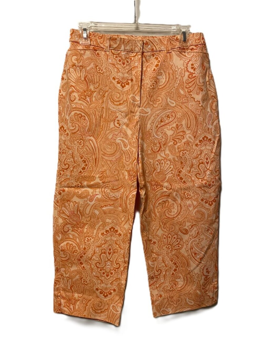 Women's St. John's Bay Orange Capri's Size 10 Stretch